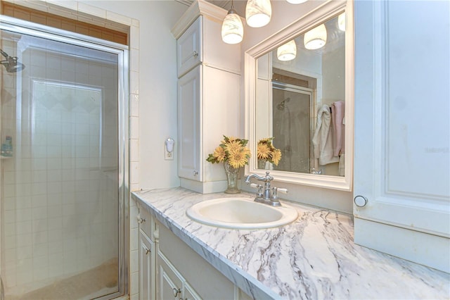 5906 Greenbriar Ct, Zephyrhills, FL 33542 - full bath featuring a shower stall and vanity