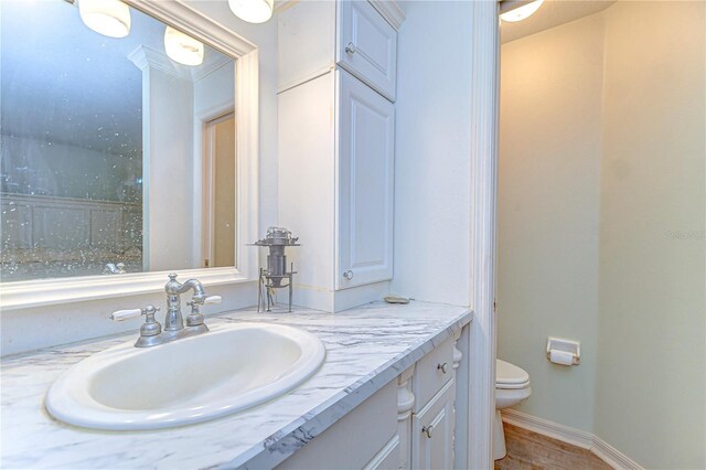 5906 Greenbriar Ct, Zephyrhills, FL 33542 - bathroom featuring vanity and toilet