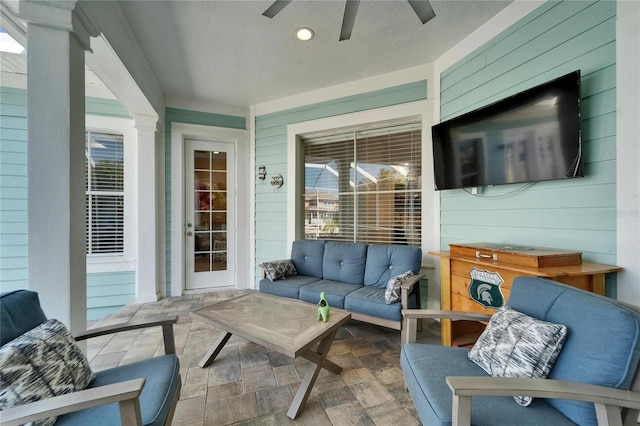 sunroom with plenty of natural light