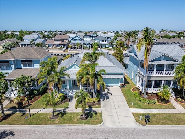 bird's eye view with a residential view