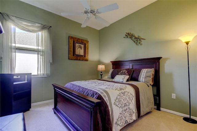 522 Planters Manor Way, Bradenton, FL 34212 - carpeted bedroom featuring ceiling fan and vaulted ceiling