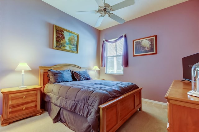 522 Planters Manor Way, Bradenton, FL 34212 - bedroom with light colored carpet and a ceiling fan