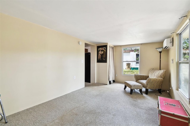 422 Dunedin Cir, Temple Terrace, FL 33617 - living area with a wall mounted AC and light carpet