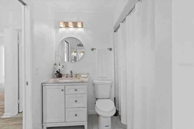 15118 Brushwood Dr, Tampa, FL 33624 - bathroom with vanity, toilet, and curtained shower