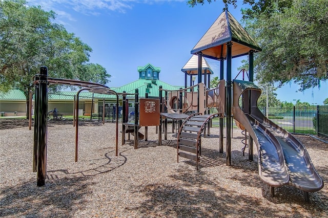 community playground featuring fence