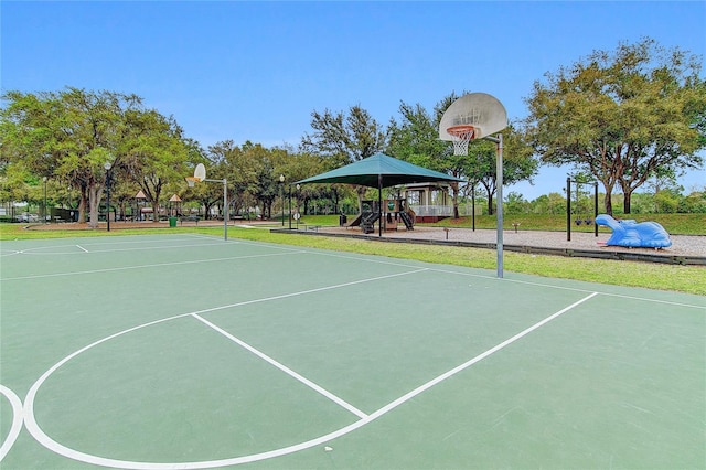 view of basketball court featuring community basketball court