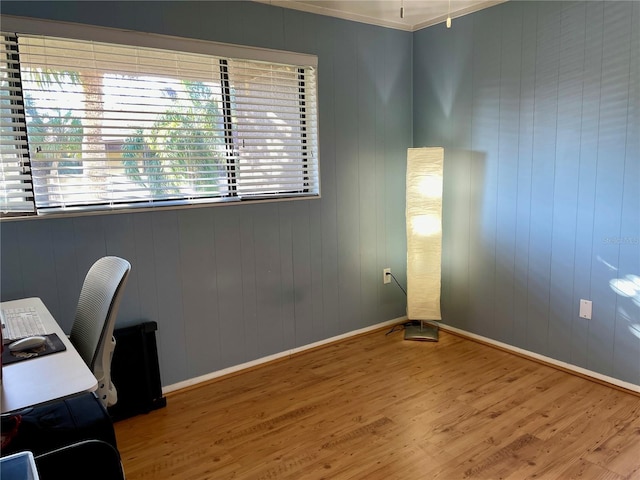825 S Village Dr N Unit 201, Saint Petersburg, FL 33716 - unfurnished office with wood finished floors and baseboards