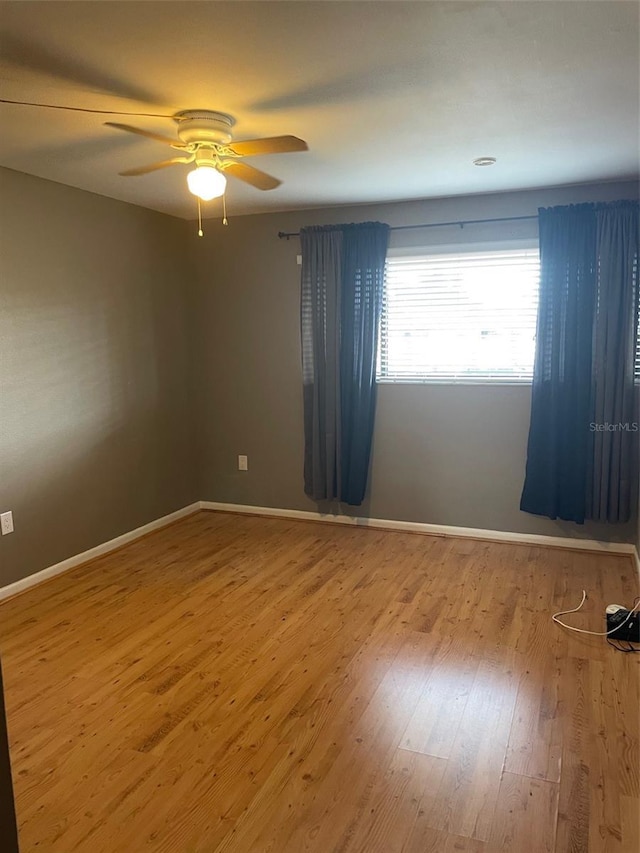 825 S Village Dr N Unit 201, Saint Petersburg, FL 33716 - unfurnished room with ceiling fan, wood finished floors, and baseboards