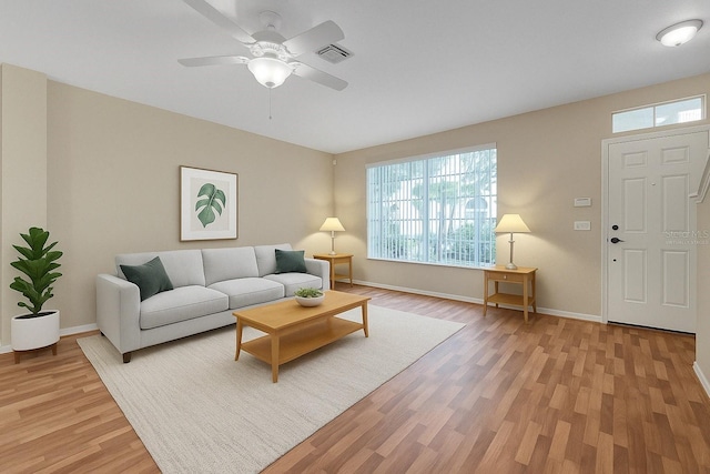 13777 Forest Lake Dr, Largo, FL 33771 - living area with light wood-type flooring, visible vents, and a healthy amount of sunlight
