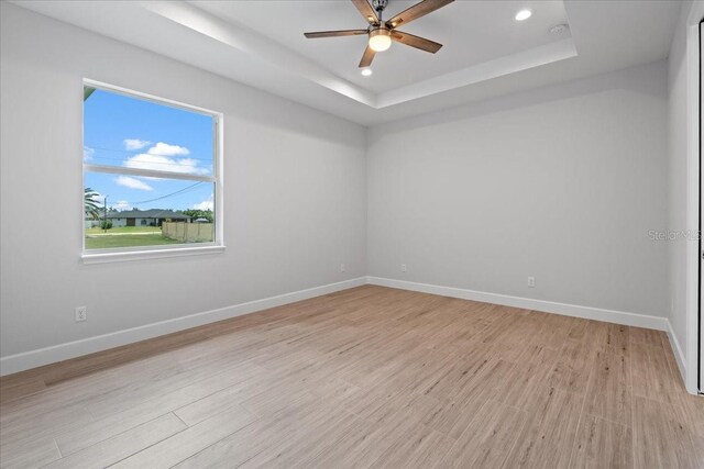 10493 Grail Ave, Englewood, FL 34224 - empty room featuring baseboards, a ceiling fan, and recessed lighting