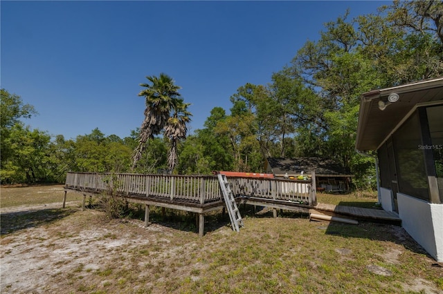 35109 Excalibur, Webster, FL 33597 - view of yard featuring a wooden deck