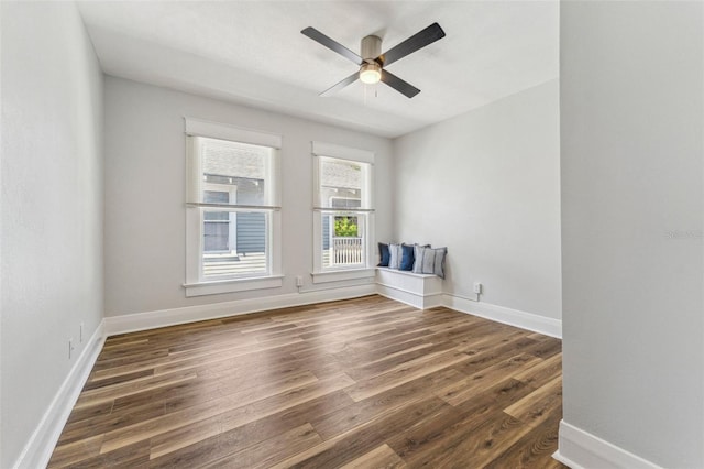 307 S Newport Ave, Tampa, FL 33606 - spare room with ceiling fan, wood finished floors, and baseboards