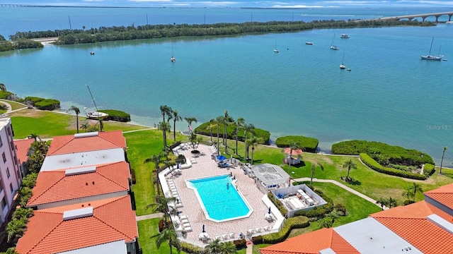 6357 Bahia Del Mar Blvd Unit 111, Saint Petersburg, FL 33715 - drone / aerial view with a water view