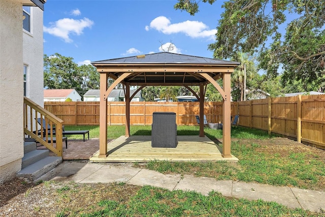 3000 19th Ave S, Saint Petersburg, FL 33712 - fenced backyard featuring a gazebo and a wooden deck
