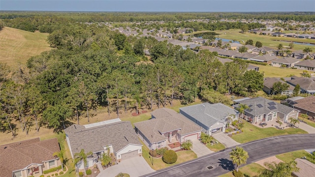 9823 Rolling Cir, San Antonio, FL 33576 - bird's eye view with a residential view and a water view