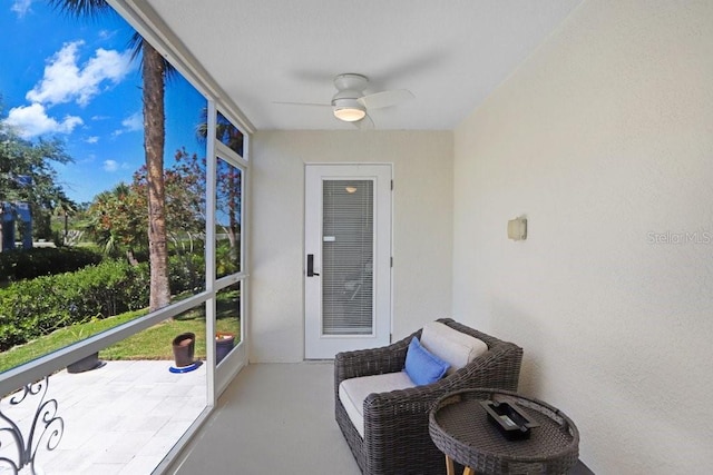 view of sunroom