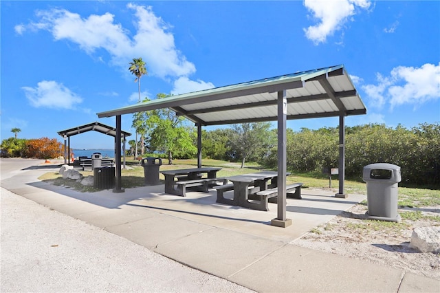 view of property's community with a gazebo