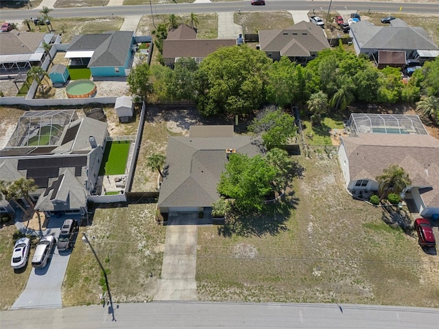 drone / aerial view with a residential view
