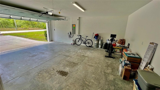 13486 English Sparrow Rd, Weeki Wachee, FL 34614 - garage with a garage door opener and electric panel