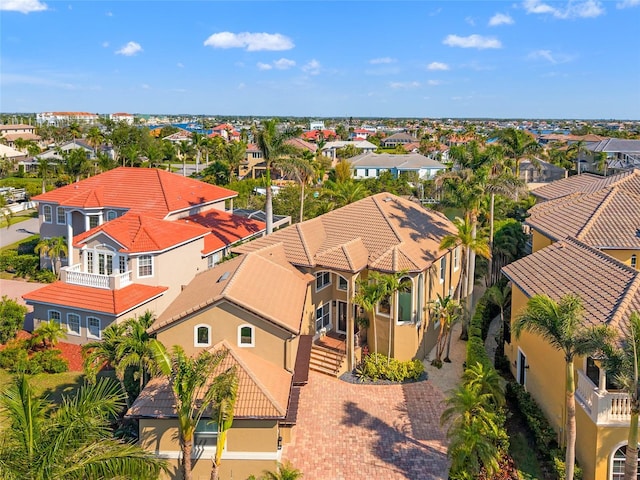 drone / aerial view with a residential view
