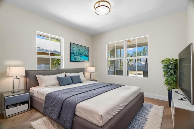 bedroom with baseboards