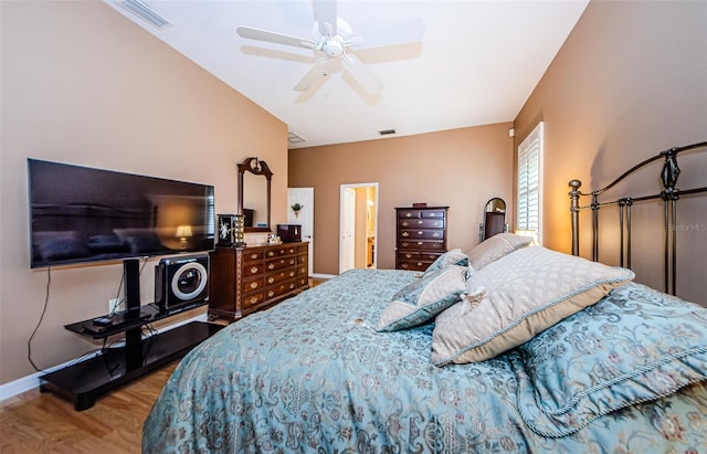 2042 Diamond Ct, Oldsmar, FL 34677 - bedroom featuring baseboards, a ceiling fan, and visible vents