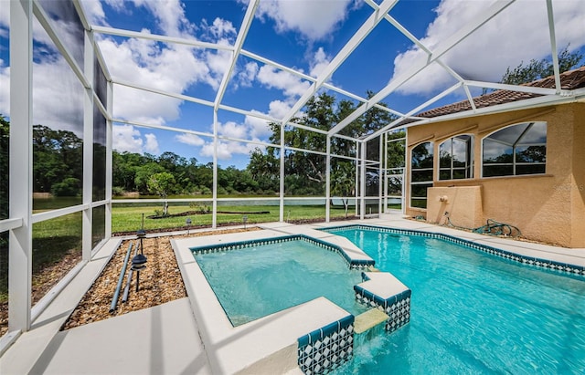 2042 Diamond Ct, Oldsmar, FL 34677 - outdoor pool featuring a lanai and a patio