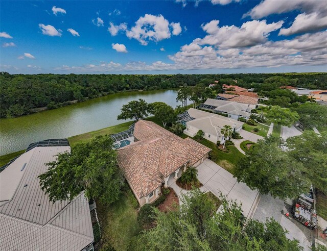 2042 Diamond Ct, Oldsmar, FL 34677 - birds eye view of property featuring a water view