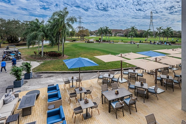 2042 Diamond Ct, Oldsmar, FL 34677 - view of patio / terrace with view of golf course