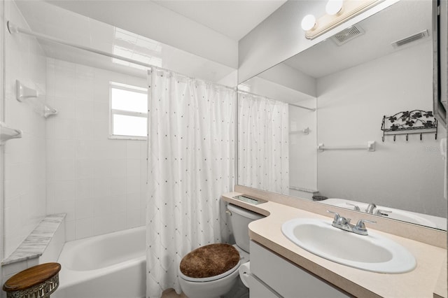 6917 Spumoni St, Sebring, FL 33872 - full bathroom with toilet, shower / bath combo with shower curtain, and vanity