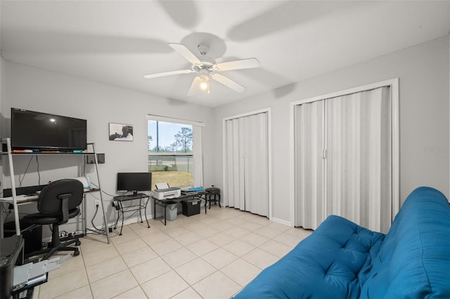 6917 Spumoni St, Sebring, FL 33872 - home office featuring a ceiling fan