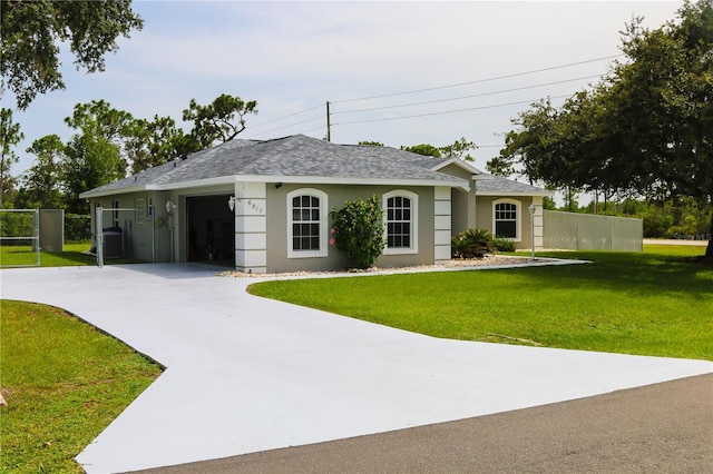 6917 Spumoni St, Sebring, FL 33872 - ranch-style house featuring stucco siding, an attached garage, concrete driveway, and roof with shingles
