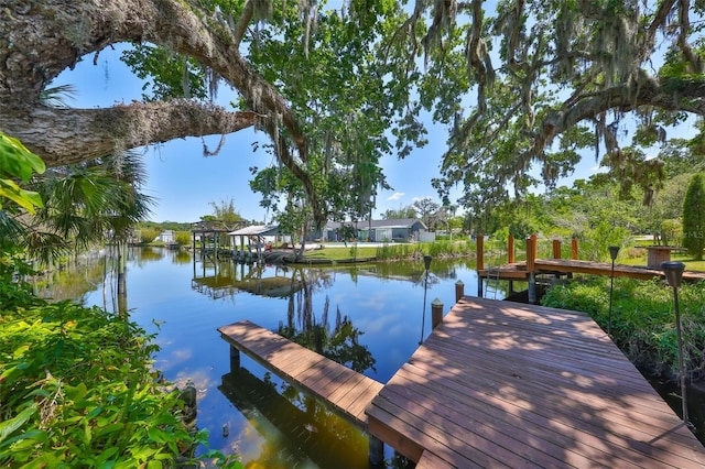 10824 Palmetto St, Riverview, FL 33569 - dock featuring a water view