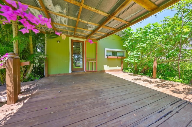 10824 Palmetto St, Riverview, FL 33569 - view of wooden deck