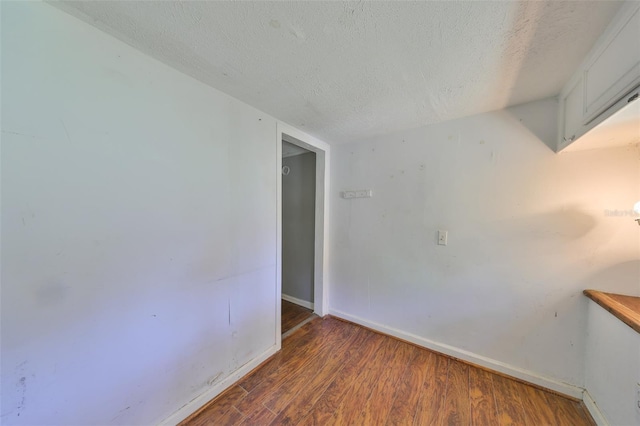 10824 Palmetto St, Riverview, FL 33569 - empty room with baseboards, wood finished floors, and a textured ceiling