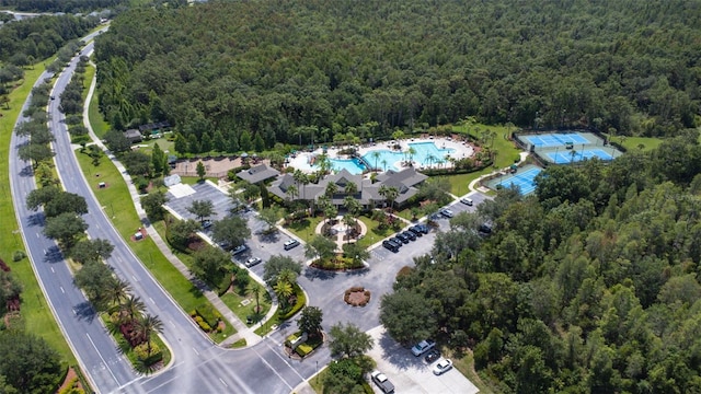 20606 Whitewood Way, Tampa, FL 33647 - aerial view of property's location with a heavily wooded area and a pool