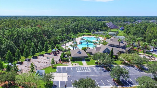 20606 Whitewood Way, Tampa, FL 33647 - aerial overview of property's location with a heavily wooded area and a pool area