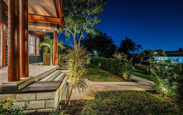 2536 Burlington Ave N, Saint Petersburg, FL 33713 - view of yard at night