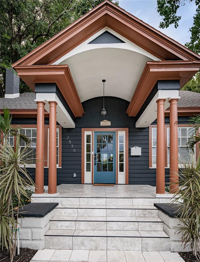 2536 Burlington Ave N, Saint Petersburg, FL 33713 - view of exterior entry featuring a porch