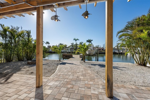 17730 Long Point Dr, Redington Shores, FL 33708 - view of patio / terrace featuring a dock and a water view