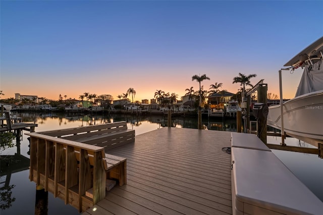 17730 Long Point Dr, Redington Shores, FL 33708 - view of dock with a water view and boat lift