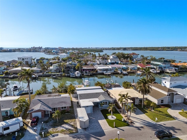 17730 Long Point Dr, Redington Shores, FL 33708 - drone / aerial view featuring a residential view and a water view