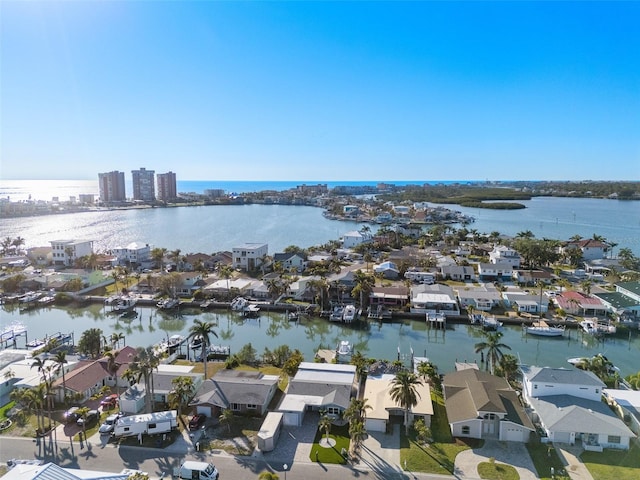 17730 Long Point Dr, Redington Shores, FL 33708 - aerial view with a residential view and a water view