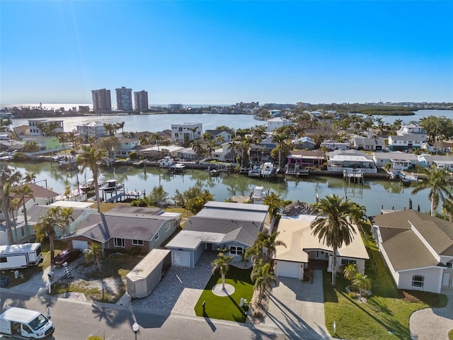 17730 Long Point Dr, Redington Shores, FL 33708 - drone / aerial view with a residential view and a water view