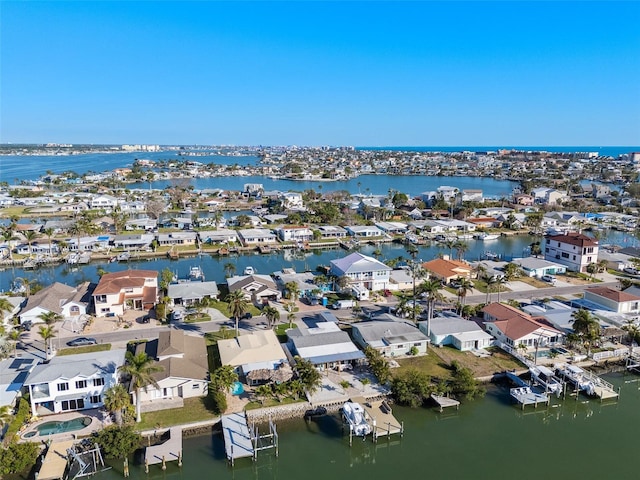 17730 Long Point Dr, Redington Shores, FL 33708 - aerial view featuring a residential view and a water view