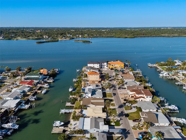 17730 Long Point Dr, Redington Shores, FL 33708 - bird's eye view featuring a residential view and a water view