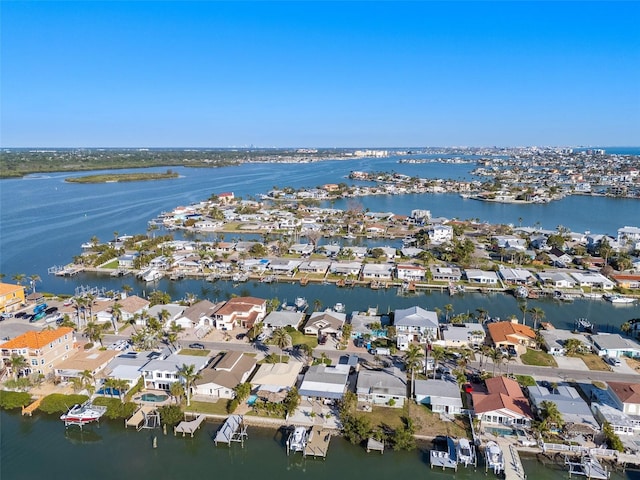 17730 Long Point Dr, Redington Shores, FL 33708 - aerial view with a residential view and a water view