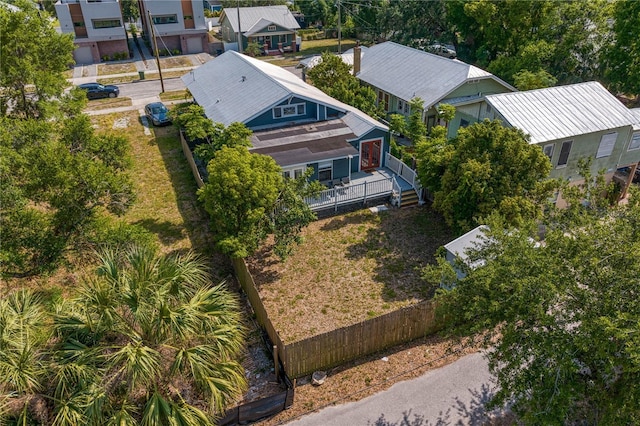 aerial view featuring a residential view