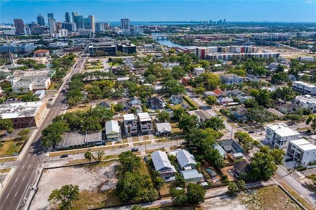 bird's eye view with a view of city