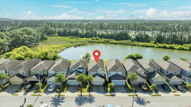 1227 Ballard Green Pl, Brandon, FL 33511 - aerial view with a residential view and a water view